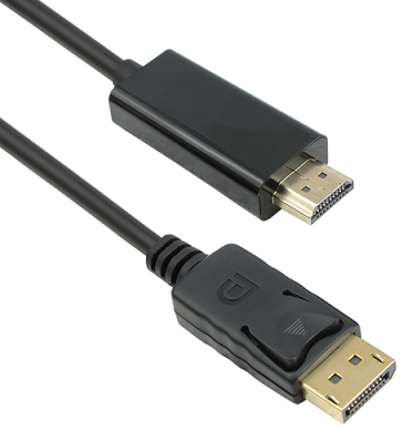 Кабел DeTech DP HDMI M/M, 14+1 cooper, 1.8м, Черен - 18273