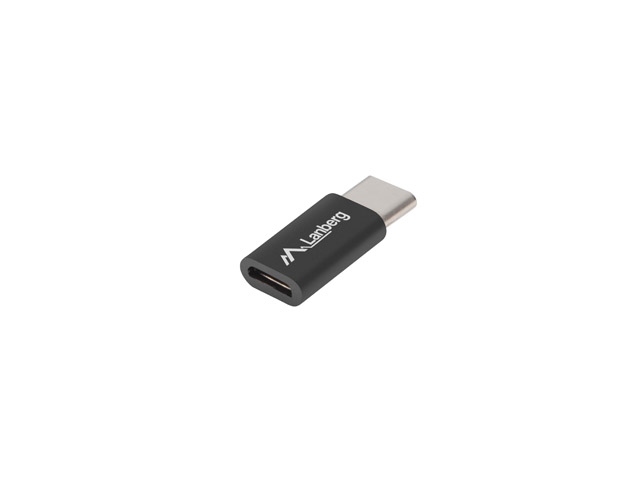 Адаптер, Lanberg adapter USB type-c (m) -> micro-b (f) 2.0, black