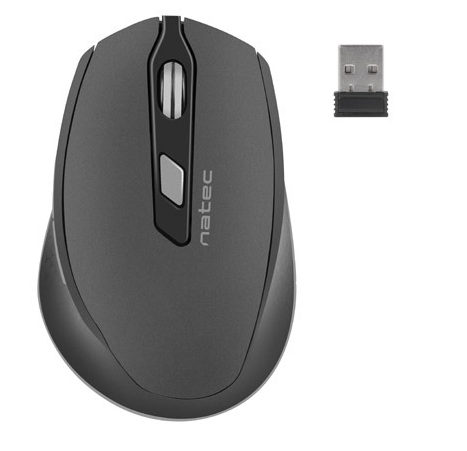 Мишка, Natec wireless mouse Siskin silent 2400dpi black-gray