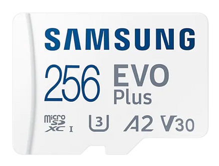 Памет, Samsung 256GB micro SD Card EVO Plus with Adapter, Class10, Transfer Speed up to 130MB/s
