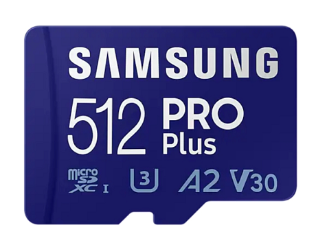 Памет, Samsung 512GB micro SD Card PRO Plus with Adapter, Class10, Read 160MB/s - Write 120MB/s