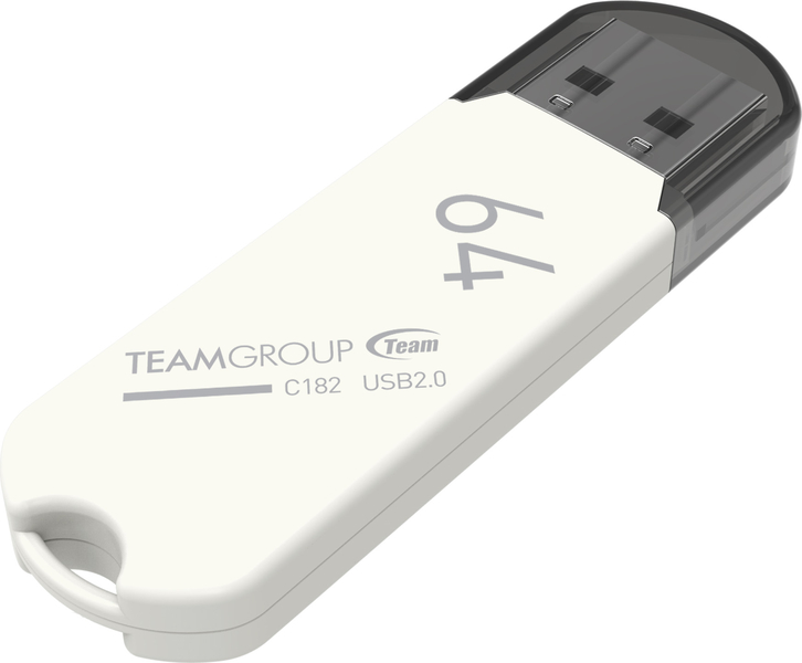 USB ПАМЕТ TEAM GROUP C182 64GB USB 2.0 БЯЛ