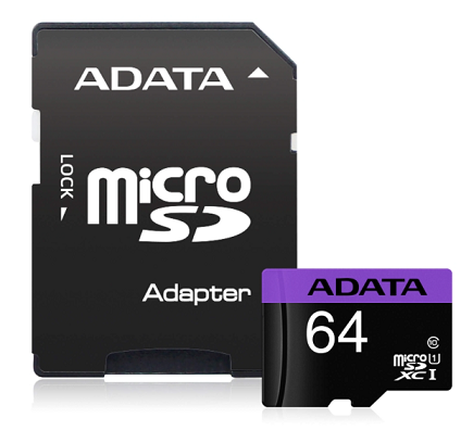 Памет, Adata 64GB MicroSDXC UHS-I CLASS 10 (1 adapter)