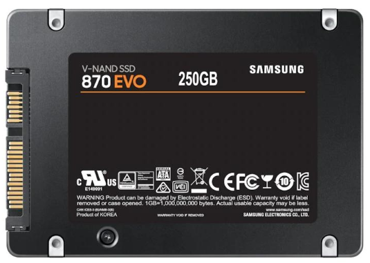 SOLID STATE DRIVE (SSD) SAMSUNG 870 EVO SATA 2.5”, 250GB, SATA 6 GB/S, MZ-77E250B/EU
