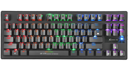 Xtrike ME механична клавиатура Gaming Keyboard Mechanical 87 keys GK-979 - Blue switches, Rainbow backlight