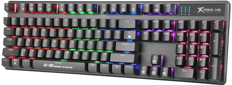 Xtrike ME МЕХАНИЧНА клавиатура Gaming Keyboard Mechanical 104 keys GK-980 - Blue switches, Rainbow backlight