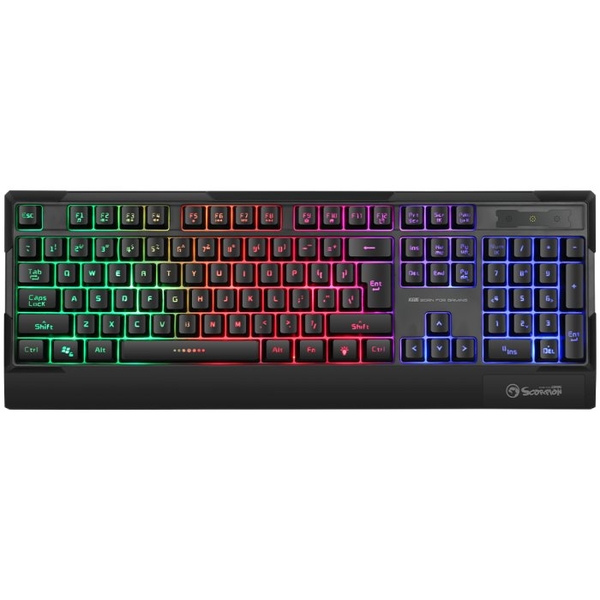 Marvo геймърска клавиатура Gaming Keyboard K606 - Wrist support, 104 keys, Anti-ghosting, Backlight
