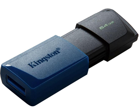 USB ПАМЕТ KINGSTON DATATRAVELER EXODIA M, 64GB, USB 3.2 GEN 1, ЧЕРНА