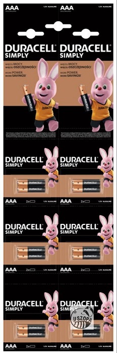 Алкални батерии Duracell AAA, LR03/MN2400, 1.5V, 12бр. - 87047