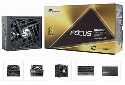 ЗАХРАНВАЩ БЛОК SEASONIC FOCUS GX-850 850W, 80+ GOLD PCIE 5.0, FULLY MODULAR