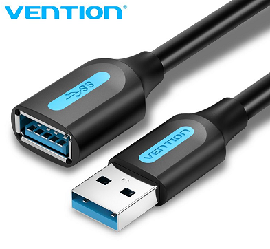 Vention Кабел USB 3.0 Extension AM / AF - 1.5M Black - CBHBG