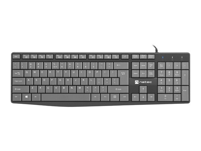 Клавиатура, Natec keyboard Nautilus SLIM Black-Grey US layout
