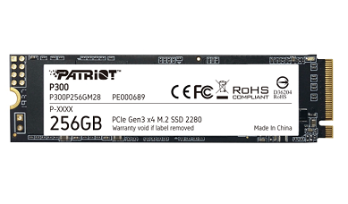 Твърд диск, Patriot P300 256GB M.2 2280 PCIE