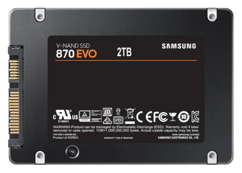 SSD SAMSUNG 870 EVO SATA 2.5”, 2TB, SATA 6 GB/S, MZ-77E2T0B/EU