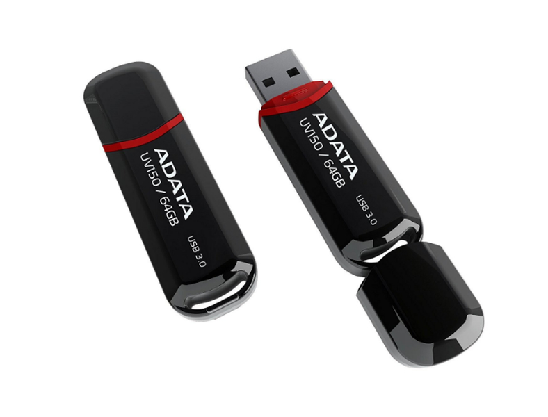 USB флаш памет 64GB USB 3.2 UV150 ADATA BLACK