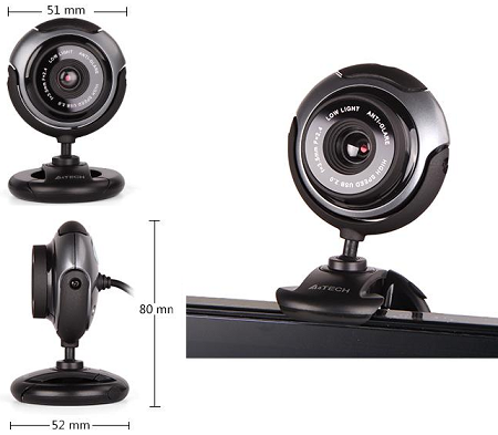 УЕБ камера A4TECH PK-710G, 16MPIX, МИКРОФОН, USB 2.0