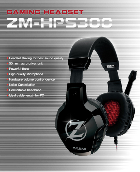 Zalman Геймърски слушалки Headphones with mic Gaming ZM-HPS300