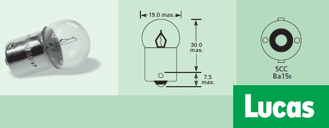 крушка LUCAS LLB149T 24V R5W 5W BA15s Standard AUX