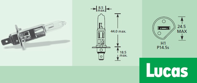 крушка LUCAS LLB448 12V H1 55W P14.5s Standard