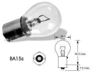 крушка LUCAS LLB343T ORANGE 12V P21W 21W BA15s Standard AUX