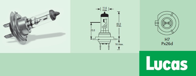 крушка LUCAS LLB477 12V H7 55W PX26d Standard