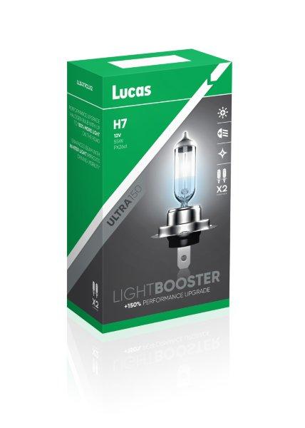 крушка LUCAS LLX477CLX2 12V H7 55W PX26d +150% Ultra Light Booster 2бр..